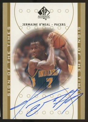 2000-01 UD SP Authentic Jermaine O'Neal Sign Of The Times Auto #JO - Image 1 of 2