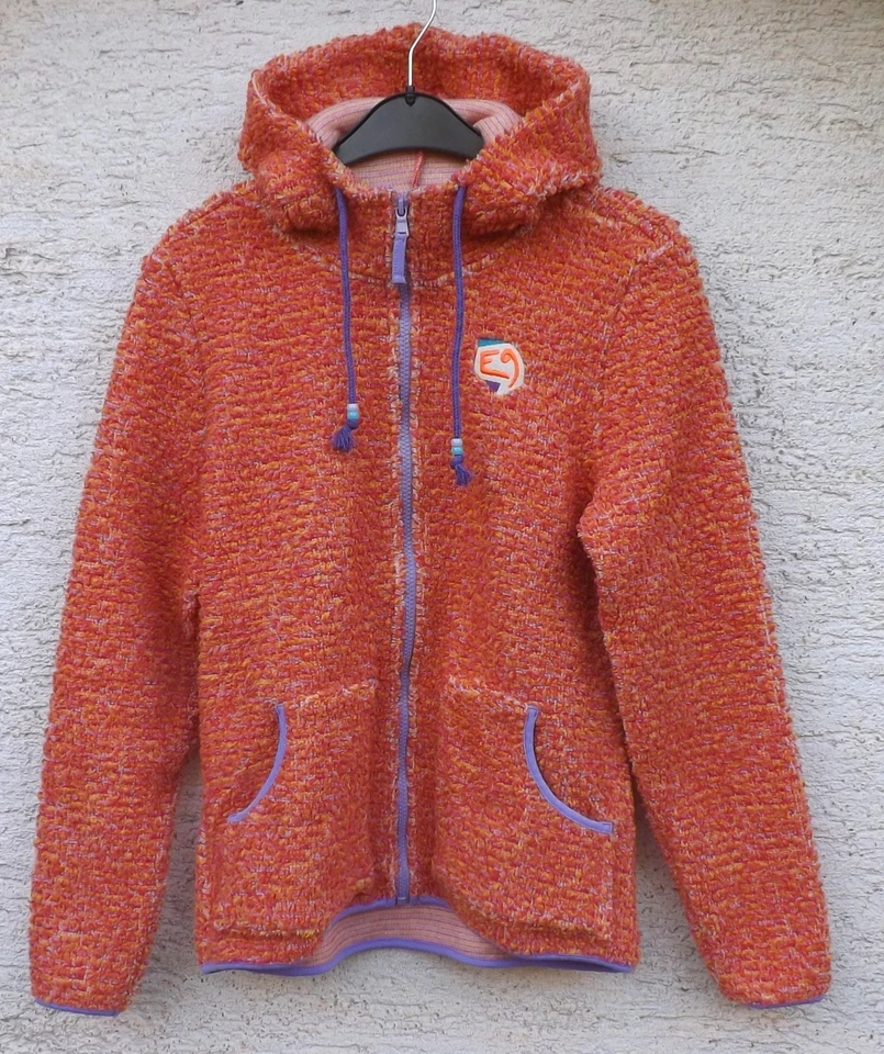 Chaqueta polar con capucha cálida rosa E9 para dama melocotón Foto 1 de 1