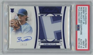 2022 Panini Flawless Rookie Patch Signatures Sapphire 10/15 Bobby Witt Jr. - Picture 1 of 2