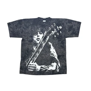 Liquid Blue Jimmy Page T-Shirt Large 2004 Tie Dye Led Zeppelin VTG Rock Tee AOP - Picture 1 of 8