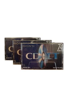 CINTA DE CASETE EN BLANCO SONY CD-IT 74 Minutes High Bias Tipo II (3 - SELLADA) NUEVA - Imagen 1 de 5
