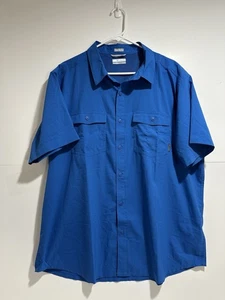 COLUMBIA SPORTSWEAR COMPANY - MEN'S XL SHORT SLEEVE BUTTON DOWN SHIRT - BLUE - Picture 1 of 12