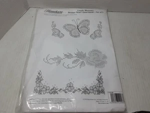 Herrschners Lovely Blossoms Dresser Scarf Assortment- Set Of 5 New - Picture 1 of 8