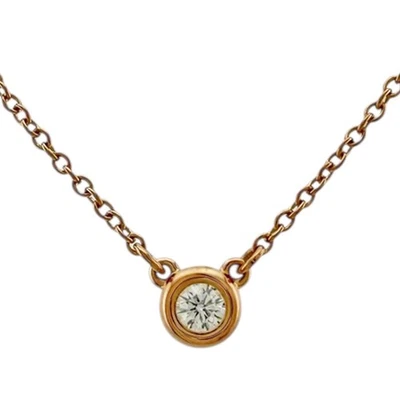 TIFFANY&Co. Necklace K18 Pink Gold diamond used - Image 1 of 4