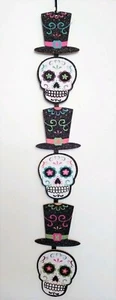 Tag der Toten Sugar Skull Dia de los Muertos Tür Wandbehang KOSTENLOSER VERSAND - Bild 1 von 6
