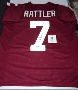 Camiseta deportiva autografiada personalizada de Beckett Spencer Rattler Oklahoma Sooners XL con certificado de autenticidad - Imagen 1 de 3