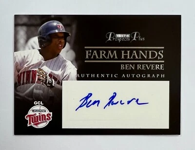 2007 Tristar Prospects Plus Farm Hands #FH-BR Ben Revere Auto AR66 - Image 1 of 2
