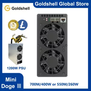 Moneda Goldshell Mini Doge III Miner Doge LTC 700M/400W o 550M/260W con fuente de alimentación 1200W - Imagen 1 de 4