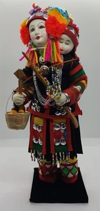 Ekoh-Akha Handmade 12” Chiang Mai Doll With Baby Thailand - Picture 1 of 8