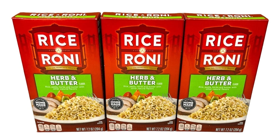 Mezcla de arroz con sabor a hierbas y mantequilla Rice A Roni 7,2 oz (paquete de 3) Foto 1 de 1