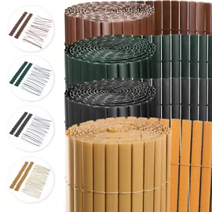 Bamboo Slat Fence Screen Roll / Strip Screening Fencing Privacy Sun Panel Garden - Picture 1 of 49