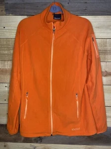 Marmot Fleece THIN Jacket Womens XL Polartec ORANGE Full Zip Warm Outdoors - Picture 1 of 10