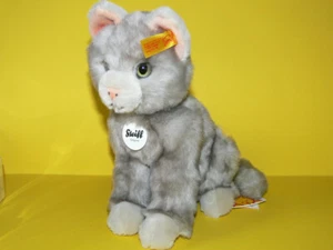 Steiff - Katze Filou - grau - ca. 21 cm - Nr. 122316 - komplett mit KFS - - Bild 1 von 4
