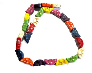 1 Strang Howlith Perlen Stein Mond 18x9mm Farbmix Stein Schmuckgestaltung  - Bild 1 von 1