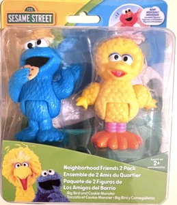 Paquete de 2 figuras de juguete de 3" Sesame Street Monster & Big Bird solo juega nuevo - Imagen 1 de 1