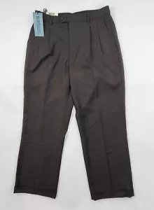 BERTUCCI TAILORED DRESS Pants for Men SIZE 32x32 Brown Satin lined - Picture 1 of 8