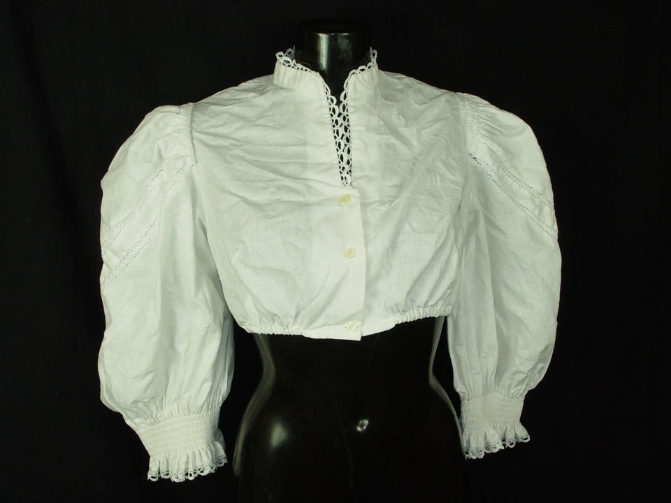 Gr.42 Dirndlbluse  mit Stehkragen   Bluse für Dirndl Trachtenbluse B2448 - Bild 1 von 1