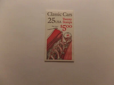 MCFSTAMPS BOOKLET 2381-85 BK164 CLASSIC CARS MNH COMPLETE - Image 1 of 3
