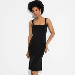 Neu mit Etikett Damen Midi-Kleid mit eckigem Ausschnitt – Wild Fable™ schwarz XS - Bild 1 von 1