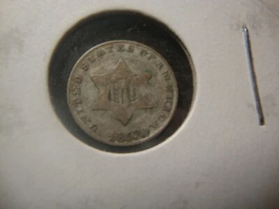 1853 Bold Full Date Three Cent Silver 3CS Coin Looks Nice SFX - Image 1 of 2
