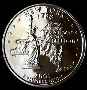 2001-S 25C State Quarter New York GDC Proof CN CLAD 22rr1013-3 - Picture 1 of 2
