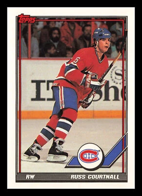 Russ Courtnall #119 1991-92 Topps Montreal Canadiens Hockey - Image 1 of 2