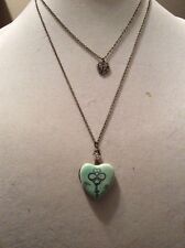 $48 VTG  Betsey Johnson Jewelry retired  Lockets Heart & Key Necklace #126A