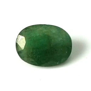 Genuine Zambian Emerald 5.60 Carat Natural Faceted Oval Cut Gemstone 14X10.4 mm - Picture 1 of 5
