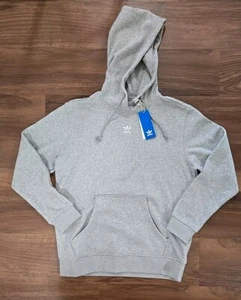 Adidas Originals Adicolor Essentials Fleece Hoodie Gray White IA6418 Women's NWT - Picture 1 of 8
