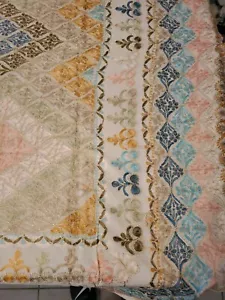 Damascus Aghabani Embroidered TableCloth Handmade , 11 Napkins Size 97x62 - Picture 1 of 10