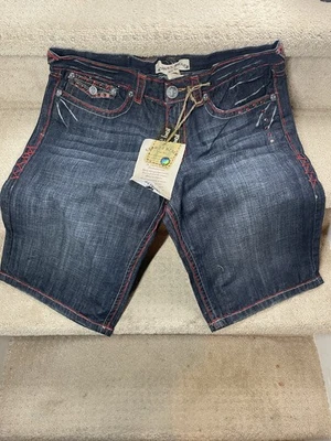 Vintage Laguna Beach Jeans Skull with Red Swarovski crystal mens  36 - Image 1 of 4