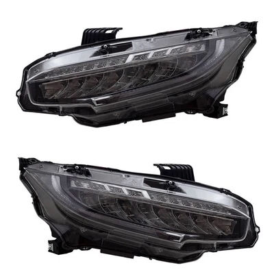 Headlight For 2016-2021 Civic LED w/ LED Daytime Running Lights Set 33100TBAA11 - Imagem 1 de 4