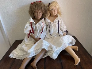 Parker People Dolls Set  Of 2  Signed & #’d 14/50 Anna & Madelyn 27” 1992 - Picture 1 of 16