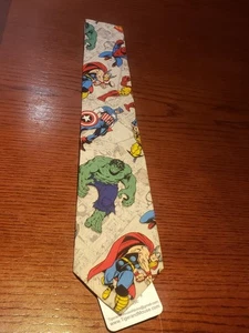 Super coole Marvel Comics Deko Krawatte - Hulk Thor Spiderman Krawatte - Bild 1 von 12