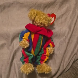 Ty Beanie Baby 1993 Birthday Attic Piccadilly clown bear - Picture 1 of 2