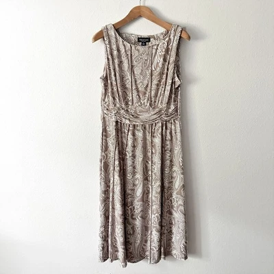 Vestido midi Perceptions NY sin mangas cachemir cintura acanalada para mujer talla XL Foto 1 de 4