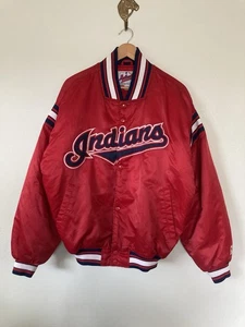 Vintage CLEVELAND INDIANS starter bomber jacket Size M MLB 1990s - Picture 1 of 9