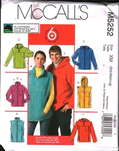 5252 Vintage McCalls Schnittmuster Misses ungefütterte Weste Jacke UNCUT S - L OOP - Bild 1 von 2