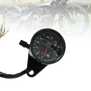 Universal 12V LED Speedometer Odometer KMH Gauge For Honda Suzuki Motorcycle - Picture 1 of 8