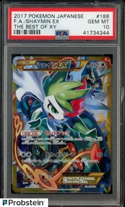 2017 Pokemon Japanese The Best of XY #188 Shaymin Ex F.A. PSA 10 GEM MINT - Picture 1 of 2