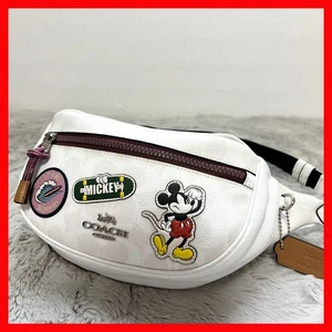 Bolso Corporal Coach Disney Colaboración Mickey Mouse Limitado Para Mujer USADO DE JAPÓN - Imagen 1 de 16