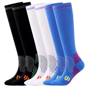 Multi-Sport Athletic Compression Socks for Baseball, Softball, Football and More - Picture 1 of 13