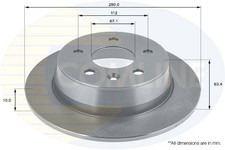 COMLINE 2X COATED BRAKE DISCS REAR FITS MERCEDES HUK904