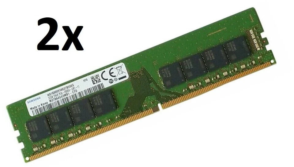 2x 32GB 64GB Samsung DDR4 2666 Mhz RAM DIMM für Lenovo ThinkCentre M720 Tower - Bild 1 von 1