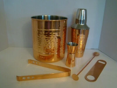6 Piece Copper Color Bar Set - Image 1 of 4