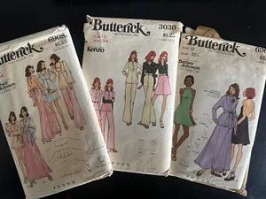 Vintage Butterick 6908 6907 3030 6532 Betsey Johnson Kenzo Dress 10-1, Unchecked - Picture 1 of 9