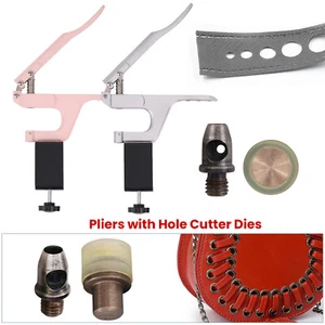 Tischzange mit Lochschneider Matrizen 2mm-40mm DIY Leder Handwerk Kleidung - Bild 1 von 29