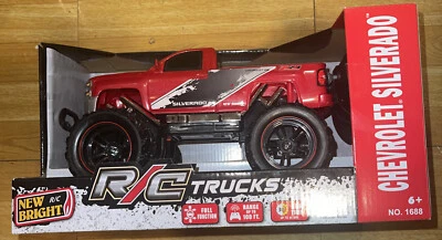 New Bright Chevrolet Silverado  Remote Control Truck RED RC Toy 1:16th NEW - Image 1 of 2