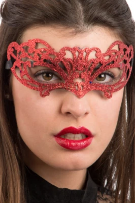Ladies Mens Masquerade Mask Glitter Filigree Petite Classic - Image 1 of 4
