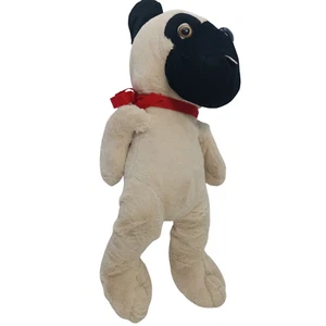 Pug Dog Plush Stuffed Animal with Red Bow 12" - Picture 1 of 8